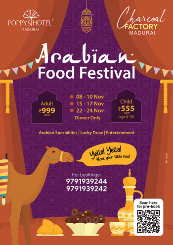 Arbian Food Festival at Poppys Hotel Madurai