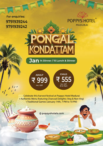 Pongal Kondattam at Poppys Hotel Madurai